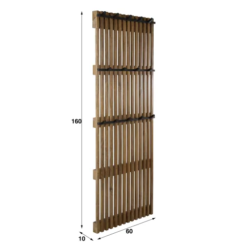 Wandgarderobe Garderobenpaneel Dwina | Mangoholz | Sandfarben