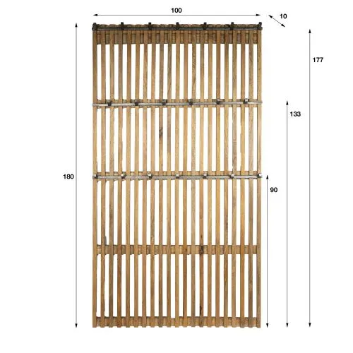 Wandgarderobe Garderobenpaneel Dwina XL | Mangoholz | Sandfarbe