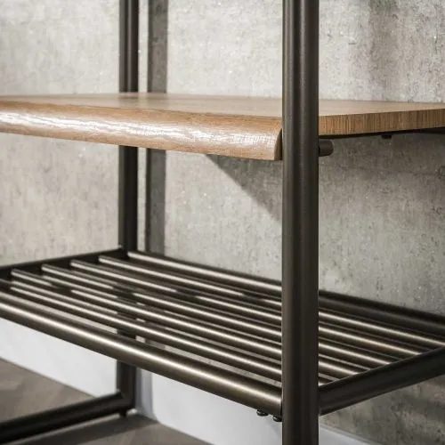 Wandgarderobe Shio | 7 Haken | Eiche | Drift brown