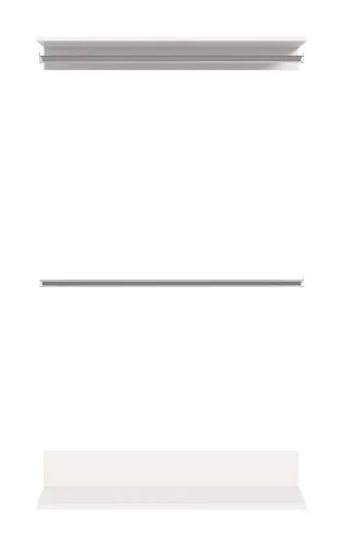 Wandgarderobe, Zwischenbauelement mit Kleiderstange Projekt X | weiß