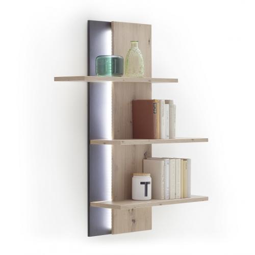 Wandregal Buenos Aires | Balkeneiche | LED Beleuchtung