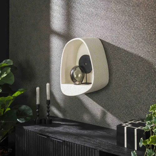 Wandregal Cusco | Marmorcomposit | beige | 42x45