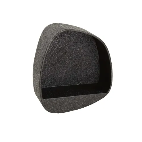 Wandregal Heiban | flüssiges Metall | grau | 44x48