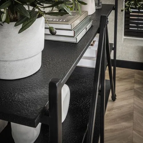 Wandregal Kosta | Metallbeschichtung | dunkelgrau | Metallrahmen