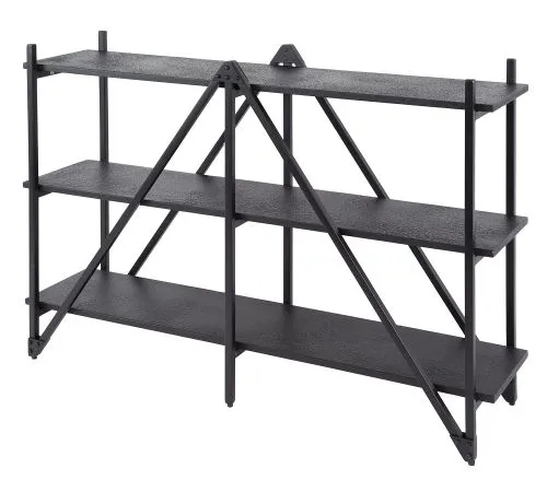 Wandregal Kosta | Metallbeschichtung | dunkelgrau | Metallrahmen