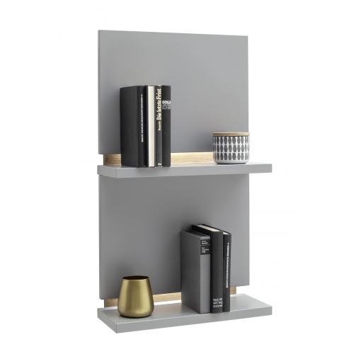 Wandregal Marseille | Arktis grau | LED Beleuchtung