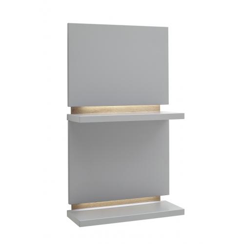 Wandregal Marseille | Arktis grau | LED Beleuchtung