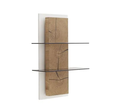 Wandregal Matadi | Ast / Balkeneiche | optional LED Beleuchtung