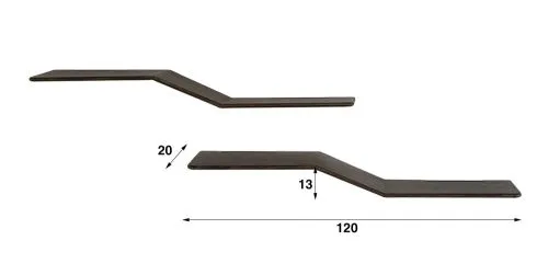 Wandregal Novus | 2er Set | Teakholz massiv | Espresso