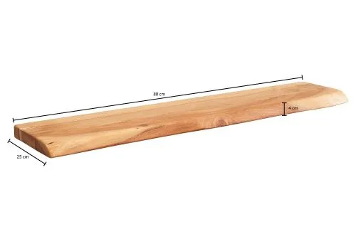 Wandregal Ozy | Akazie massiv | natur