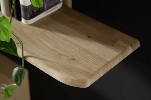 Wandregal Ravello | Balkeneiche Bianco | LED Beleuchtung mit 1er Set LED Band