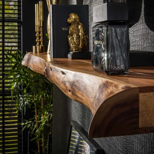 Wandregal Saga | Akazie massiv | natur | verschiedene Größen