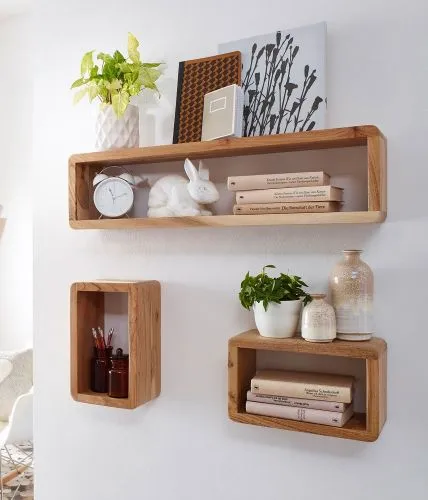 Wandregal Set Boha | 3-teilig | Akazienholz