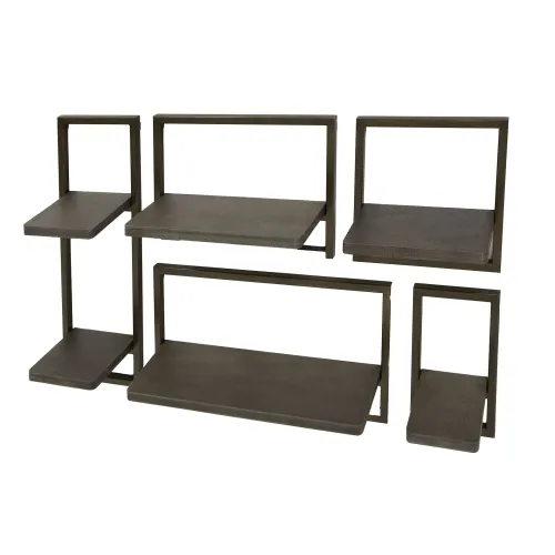 Wandregal-Set Du-Vin | 5-teilig | Ferro | Antike bronze