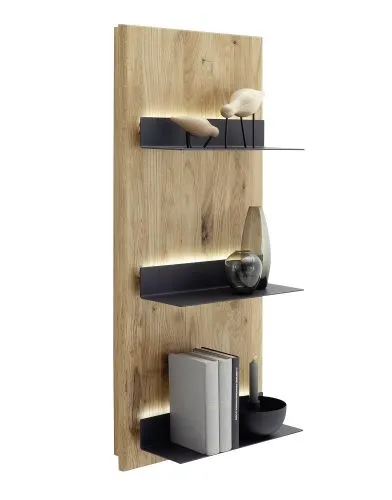 Wandregal Venedig | Naturfarben / Wildeiche | optional LED Beleuchtung