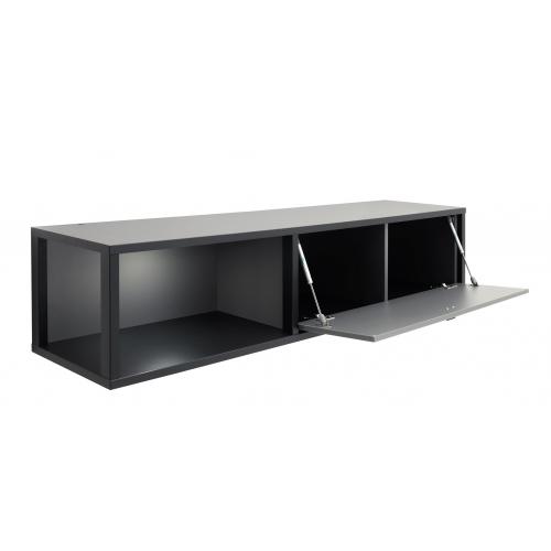 Wandregalschrank Luxor | Royal Grey / anthrazit | LED Beleuchtung