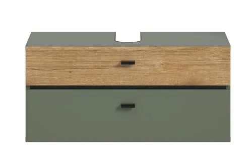 Waschbeckenunterschrank Aqua | Sage Green / Evoke Oak
