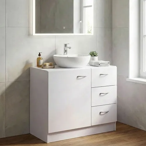 Waschbeckenunterschrank Bathia | mit Schubkästen | weiß