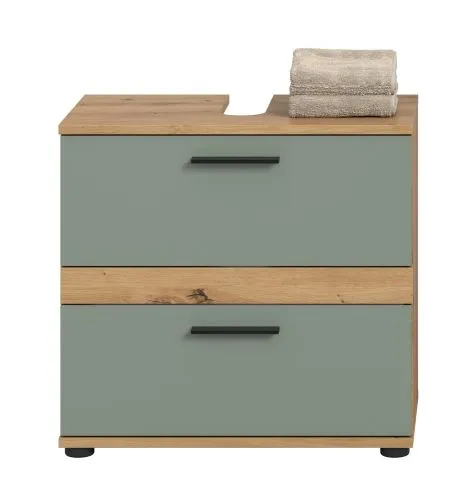 Waschbeckenunterschrank Blake mit Schubkästen | Salbei / Artisan Eiche