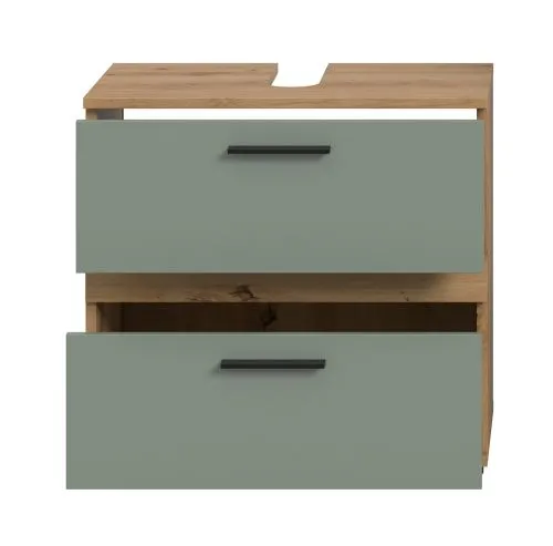 Waschbeckenunterschrank Blake mit Schubkästen | Salbei / Artisan Eiche