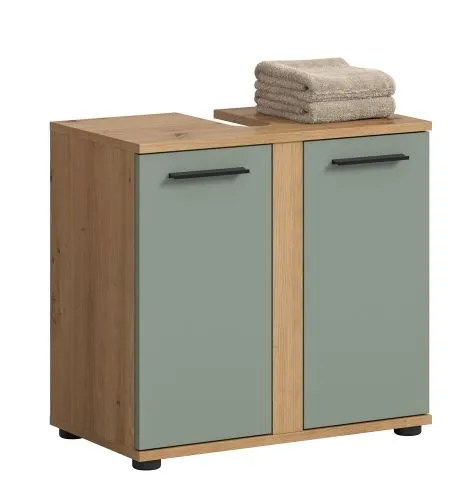 Waschbeckenunterschrank Blake | Salbei / Artisan Eiche