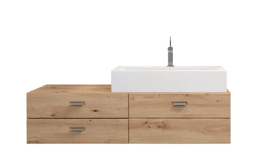 Waschbeckenunterschrank Geo | inkl. Waschbecken | Artisan Eiche Melamin