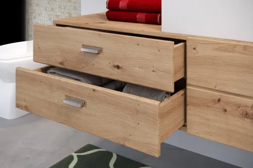 Waschbeckenunterschrank Geo | inkl. Waschbecken | Artisan Eiche Melamin