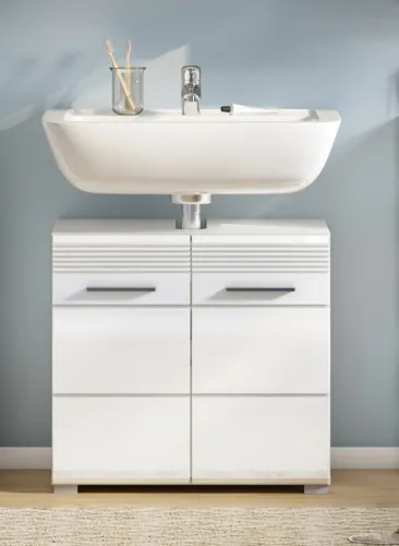 Waschbeckenunterschrank Linus | weiß Hochglanz