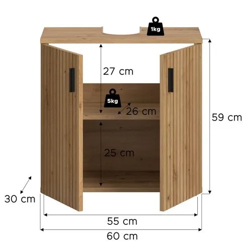 Waschbeckenunterschrank Mone | Artisan Oak