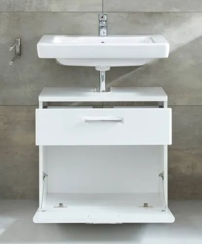 Waschbeckenunterschrank Monte | weiß Hochglanz