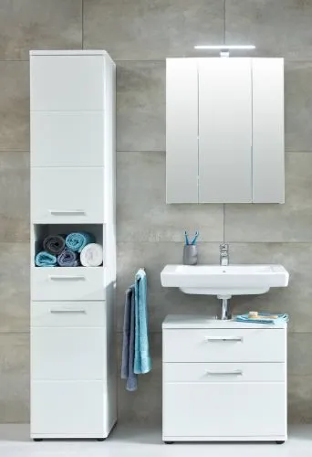 Waschbeckenunterschrank Monte | weiß Hochglanz