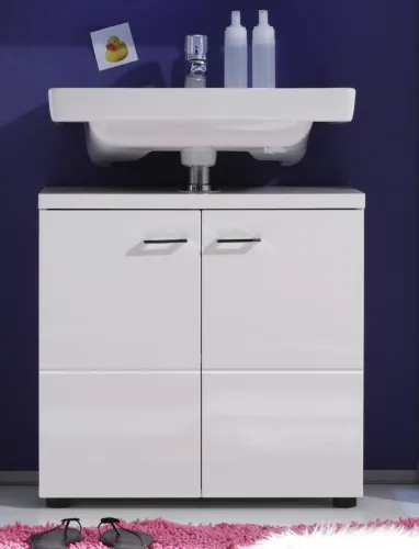 Waschbeckenunterschrank Nightlife | weiß Hochglanz