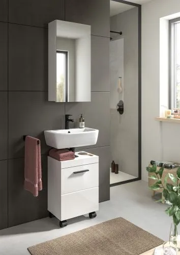 Waschbeckenunterschrank Nova | weiß Hochglanz