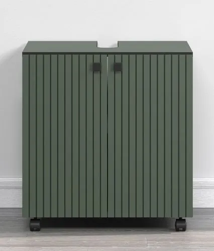 Waschbeckenunterschrank Pure Bliss 1, Grün / Schwarz, 80x64x42 cm