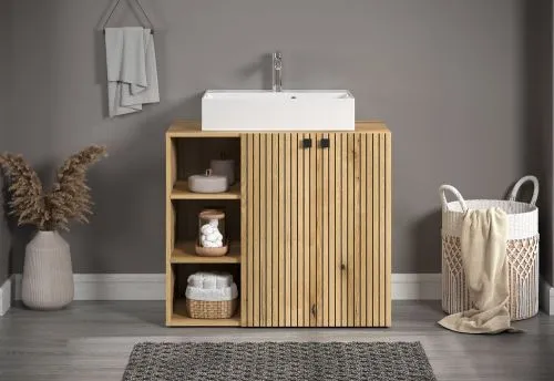 Waschbeckenunterschrank Pure Bliss 2, Evoke Eiche Dekor – Ansicht 5