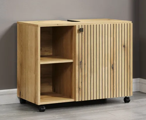 Waschbeckenunterschrank Pure Bliss | Evoke Eiche | 80 cm x 64 cm x 42 cm