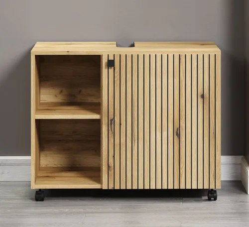 Waschbeckenunterschrank Pure Bliss | Evoke Eiche | 80 cm x 64 cm x 42 cm