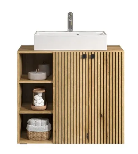Waschbeckenunterschrank Pure Bliss mit Waschbecken, Evoke Eiche Dekor – Ansicht 2