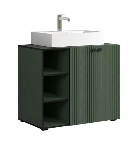 Waschbeckenunterschrank Pure Bliss mit Waschbecken, Grün Dekor – Ansicht 2