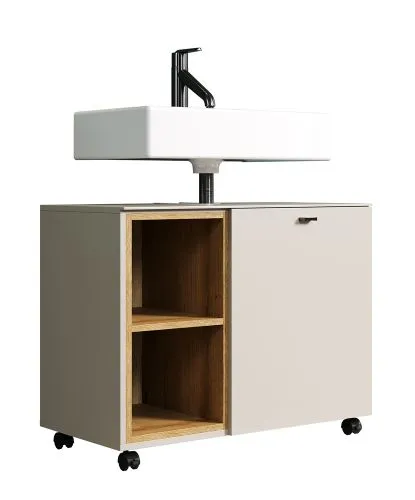 Waschbeckenunterschrank Sao Paulo | Kaschmir / Evoke Eiche