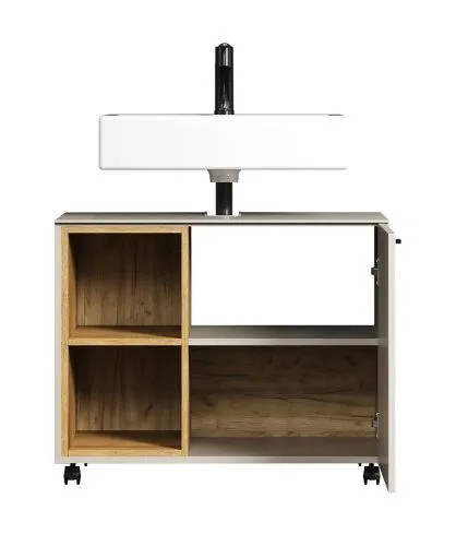 Waschbeckenunterschrank Sao Paulo | Kaschmir / Evoke Eiche