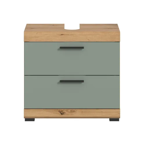 Waschbeckenunterschrank Scout | mit Schubkästen | Salbei / Artisan Eiche