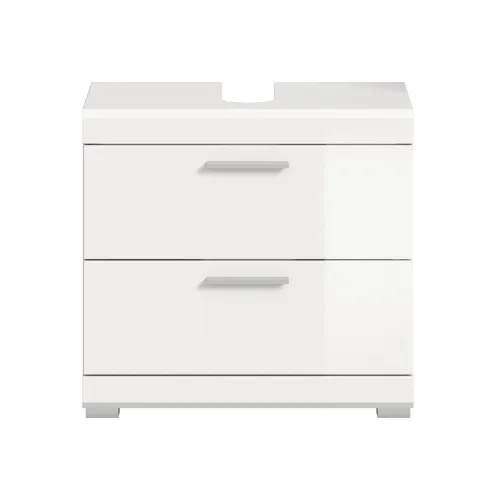 Waschbeckenunterschrank Scout | mit Schubkästen | weiß Hochglanz / weiß