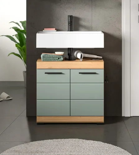 Waschbeckenunterschrank Scout | Salbei / Artisan Eiche