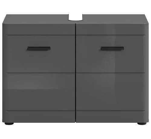 Waschbeckenunterschrank Soft | grau Hochglanz | verschiedene Größen