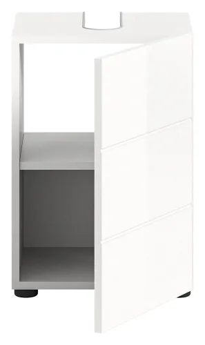 Waschbeckenunterschrank Vira | weiß Hochglanz | 38 cm x 56 cm x 34 cm