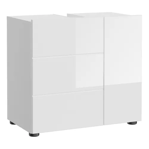 Waschbeckenunterschrank Vira | weiß Hochglanz | 60 cm x 56 cm x 34 cm