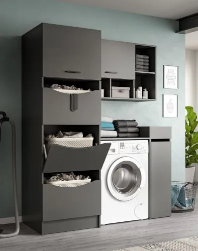 Waschmaschinenumbau Set Free | anthrazit | 4-teilig