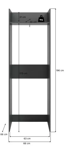 Waschmaschinenschrank Free 1 | anthrazit