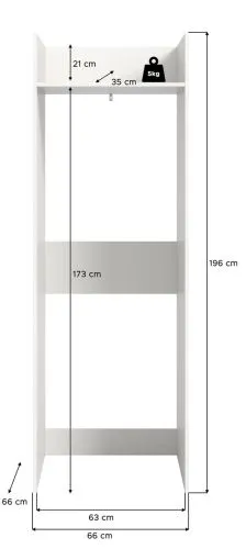 Waschmaschinenschrank Free 1 | weiß